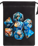 Double-Colors Dice Set - with Black Pouches