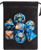 Double-Colors Dice Set - with Black Pouches