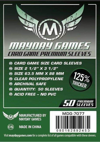 Mayday Sleeves<br>63.5 x 88mm<br>MDG-7077<br>Premium (50 Sleeves)
