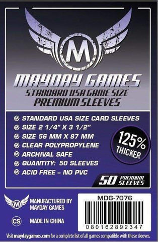 Mayday Sleeves<br>56 x 87mm<br>MDG-7076<br>Premium (50 Sleeves)